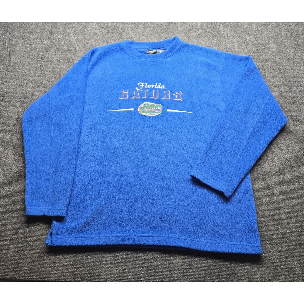 VINTAGE Florida Gators Sweatshirt LARGE Blue Embroidered Crewneck ProEdge Y2K